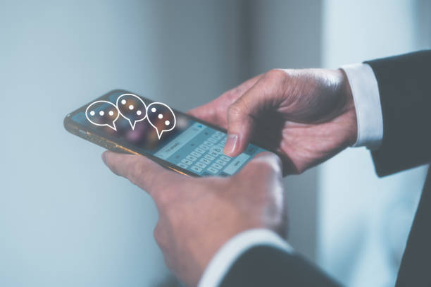 istock social online concept, man using smartphone chatting sending and reading text messages from internet network technology platform, social distancing, shopping, communication online 1516848184