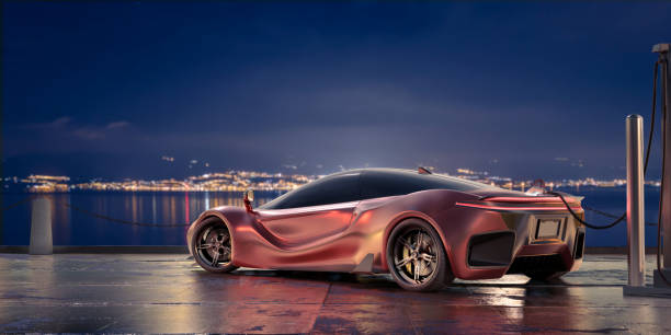 istock Red Electric Sports Car Charging 1516853076