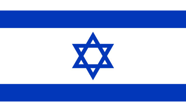 flaga izraela. ilustracja wektorowa eps10 - israel stock illustrations