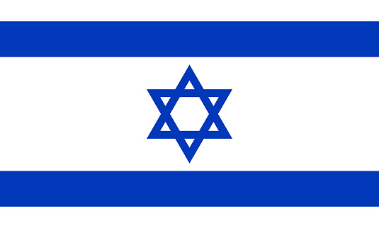 Israel flag, flat layout. Vector illustration EPS10