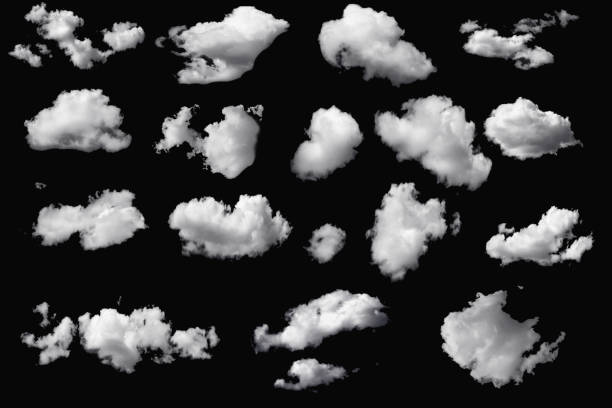 istock Set of clouds white fluffy for design 1516884582