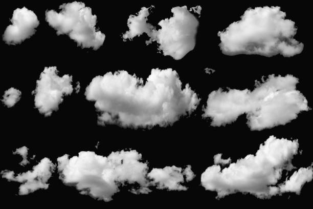 istock Group of clouds white fluffy for design . 1516884585