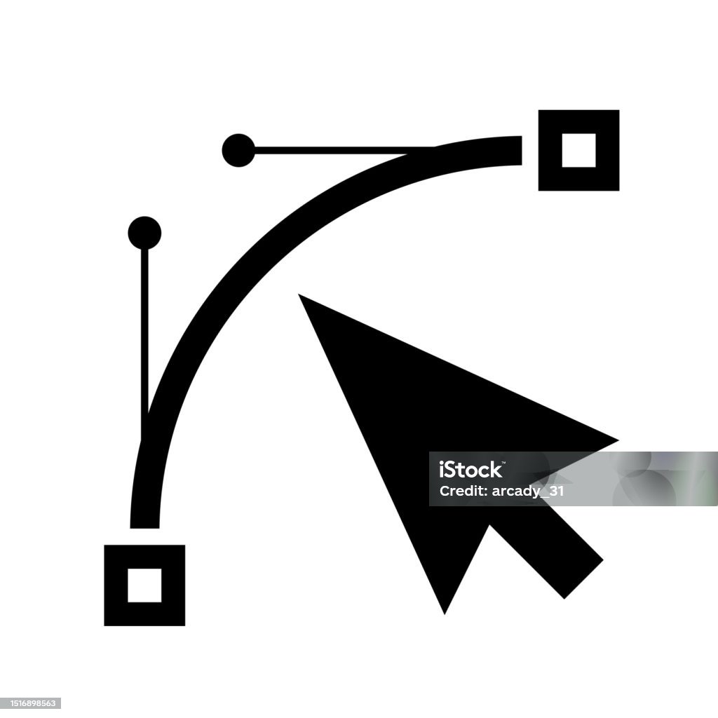 Connection Point Cursor Vector Graphics Symbol Anchor Points And Mouse Cursor Stock ...
