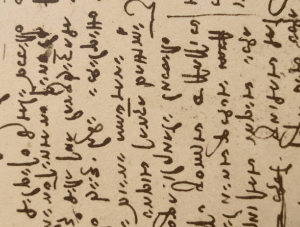 istock Manuscript, drawings, inscriptions by Leonardo Da Vinci in the old book The Codice Sul Volo, by E. Rouveyre , 1893 1516944327