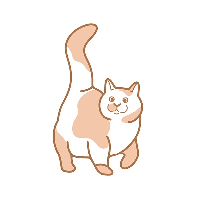 Gambar Kucing Sedang Berjalan Ikon Kucing Ilustrasi Stok - Unduh Gambar