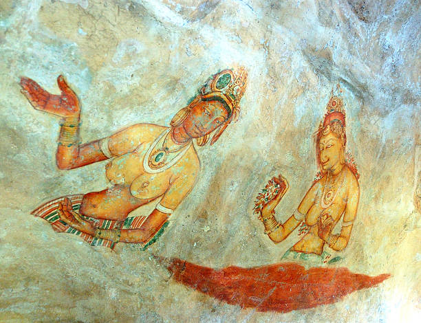 istock Apsara celestial nymphs - ancient painting in Lion Rock cave 151698355