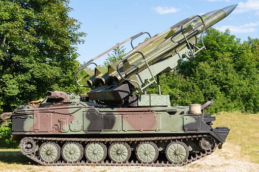 Soviet-made, old, medium-range, anti-aircraft, missiles,