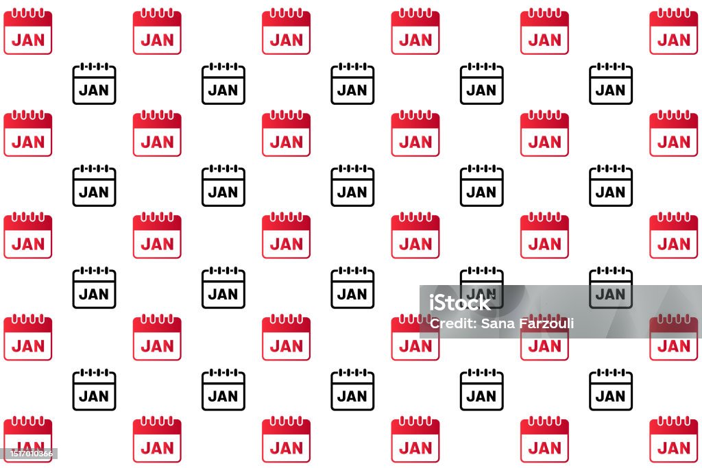 January Pattern Abstract January Month Pattern Background Stock Illustration - Download ...