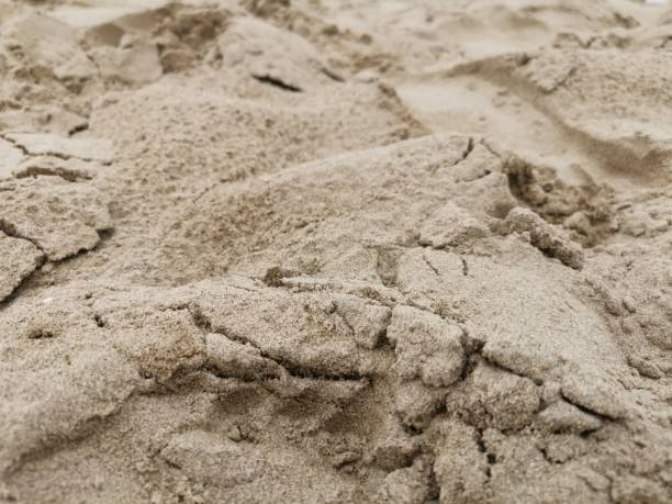 istock Sand background, beach, sea after rain, sand background 1517014291