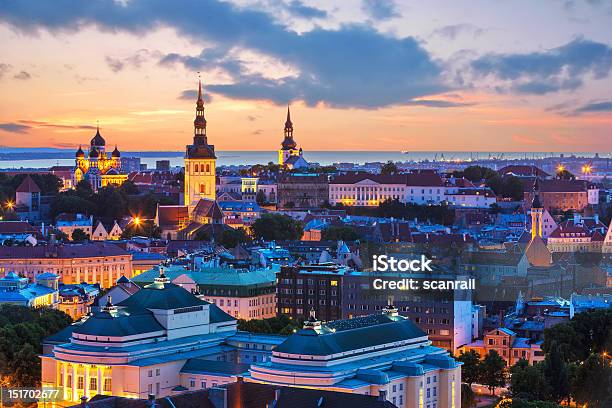 Evening Scenery Of Tallinn Estonia Stock Photo - Download Image Now - Estonia, Landscape - Scenery, Tallinn