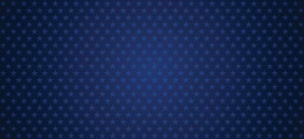 Blue stars over dark blue gradient background