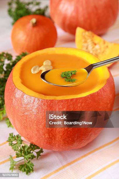 Pumpkin Soup Stock Photo - Download Image Now - Autumn, Cooked, Dinner