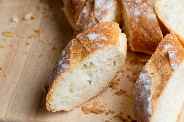 Cut white bread into pieces