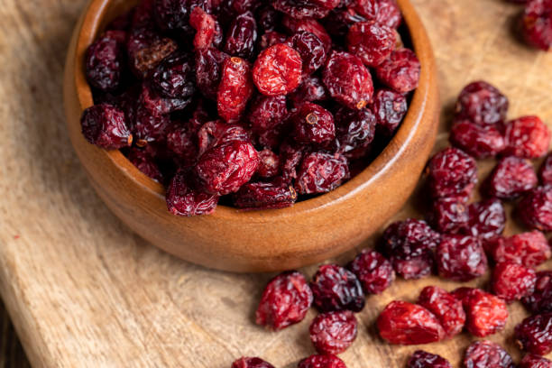 istock Dried red cranberries with sugar syrup 1517078394