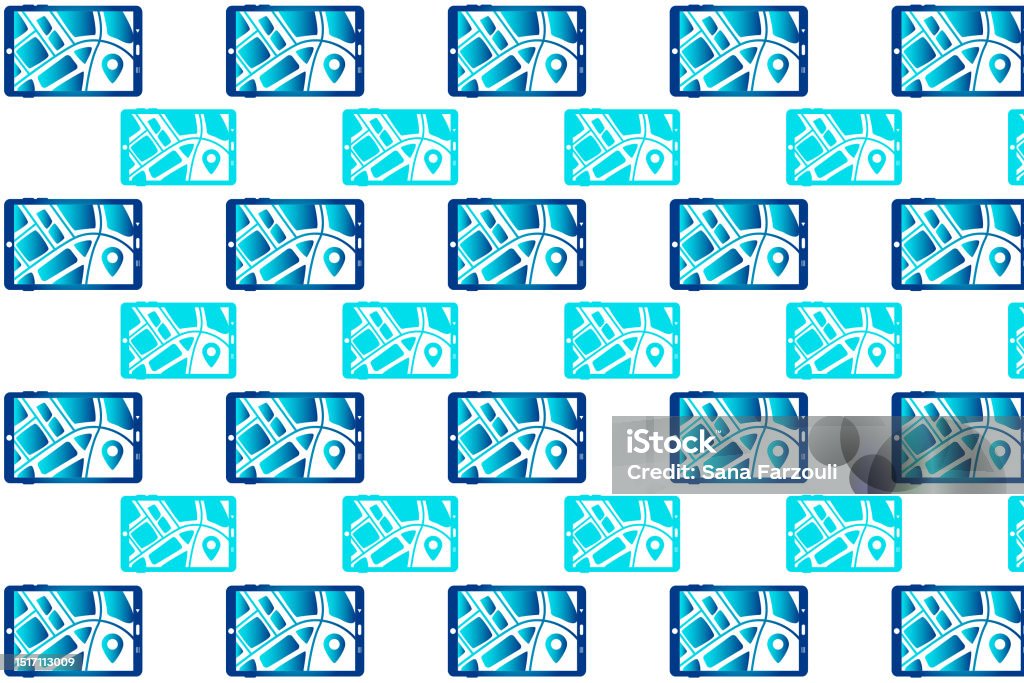 Pattern Gps Abstract Gps On Screen Pattern Background Stock Illustration - Download ...