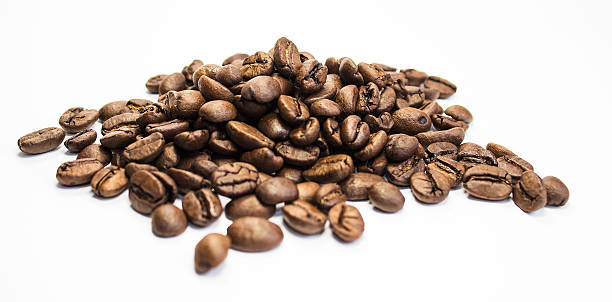 Coffee beans isolated on white stock photo