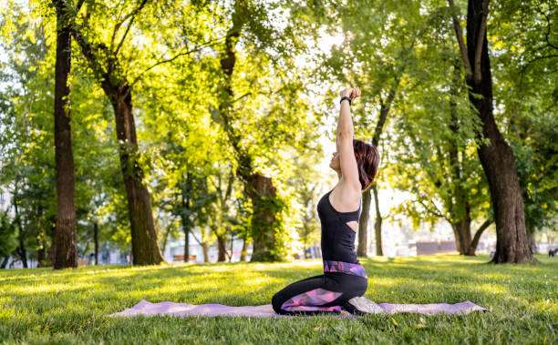 istock Girl doing morning yoga 1517285040
