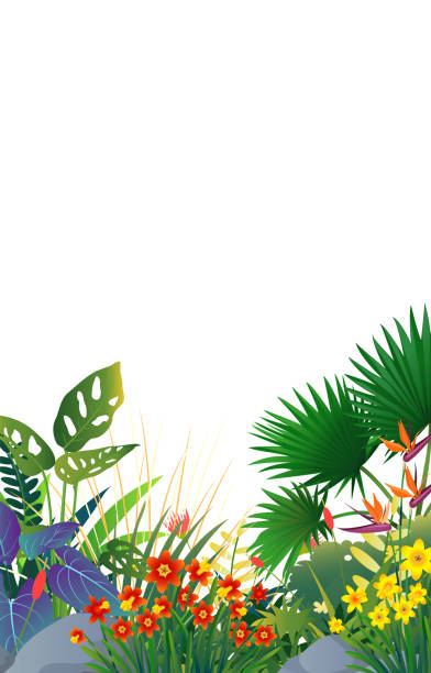 istock illustration of beautiful landscape flowers background 1517292069