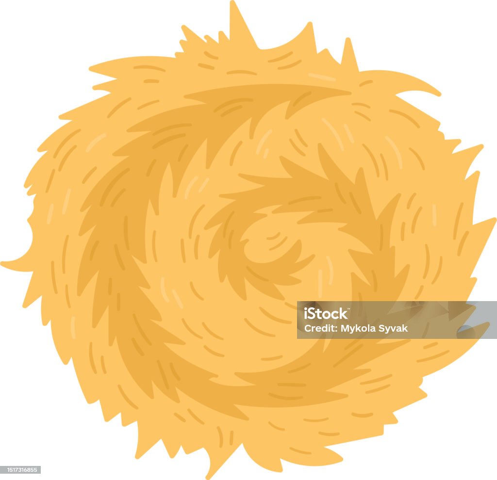 Rounded Farm Haystack Stock Illustration - Download Image Now ...