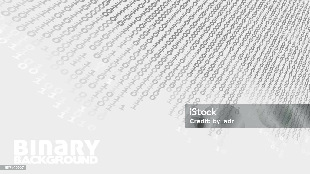 Digital Stream Perspective Binary Background Vector Pattern Stock ...