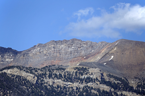 Mountain Ridge line in the Lost River Range of Idaho.