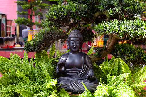 Buddha sculpture at the Jade Emperor Pagoda in Ho Chi Minh City, Vietnam