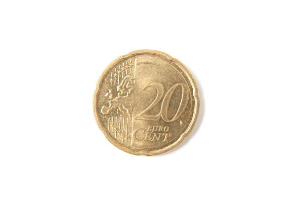 istock Twenty  euro cent closeup on white background 1517647383
