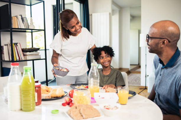 istock Happy family spends quality time together during breakfast 1517659210