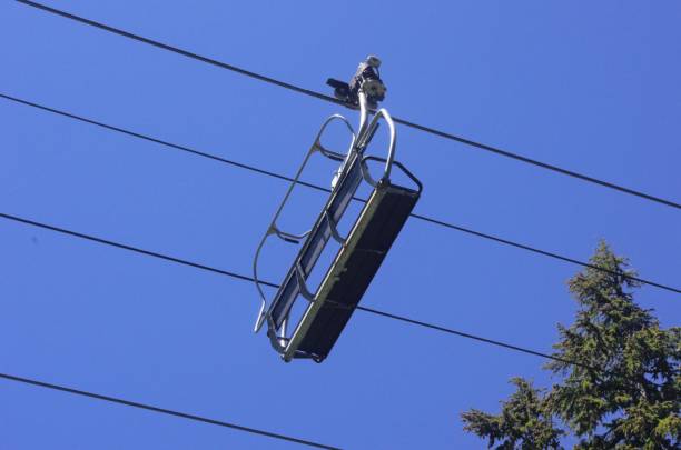 istock View upwards to an empty ski lift chair 1517711911