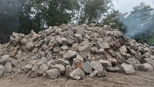 istock Piles of stone as building material 1517794562