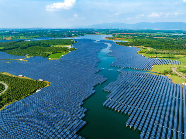 istock Solar power, photovoltaic panel power station 1517838771