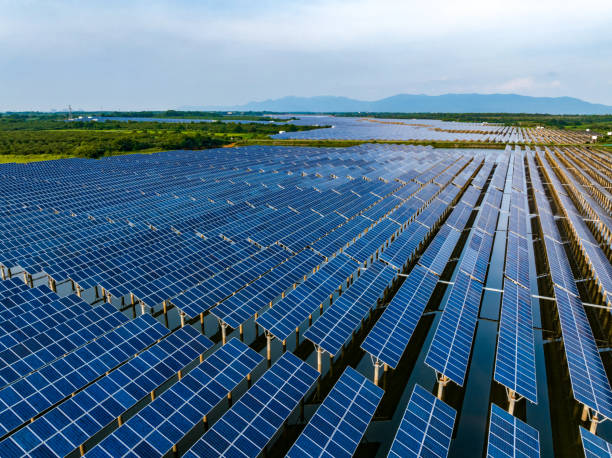istock Solar power, photovoltaic panel power station 1517846974