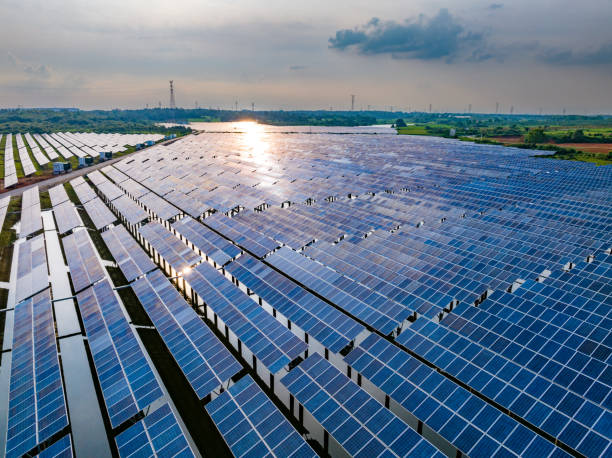 istock Solar power, photovoltaic panel power station 1517847510