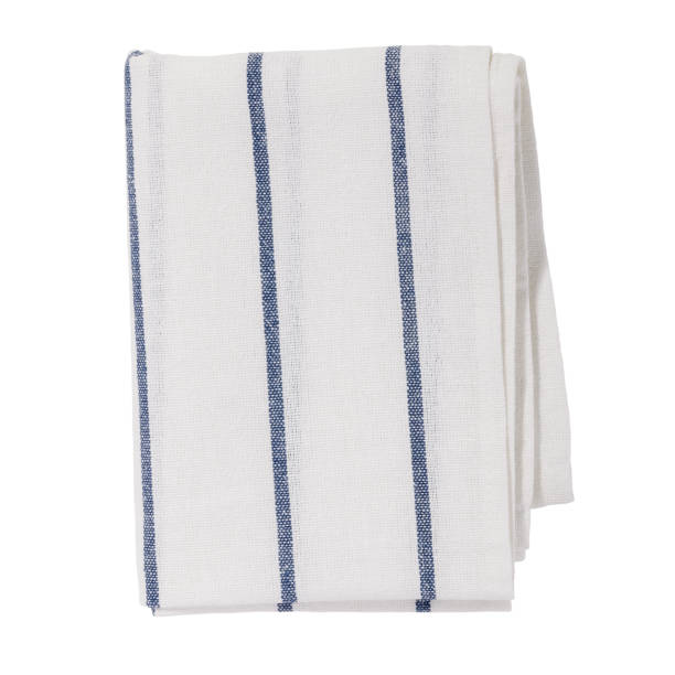 istock White color folded cotton striped napkin isolated. Kitchen towel top view. Element for design 1517913429