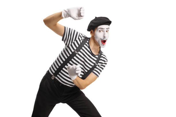istock Pantomime man peeking from behind an invisible wall 1518006587