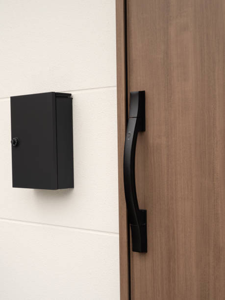 istock Intercom and mailbox installed at the entrance of a house 1518011342