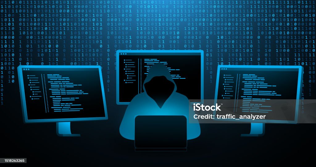 Rootcode Hacker Hacker In A Hoodie Stock Illustration - Download Image Now - Abstract ...