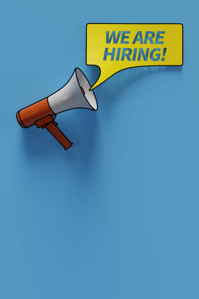 istock Megaphone and speech bubble concept background for job announcement, 3d rendering 1518282867
