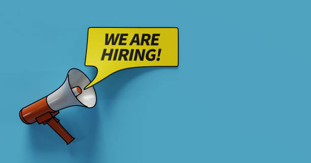 istock Megaphone and speech bubble concept background for job announcement, 3d rendering 1518282872