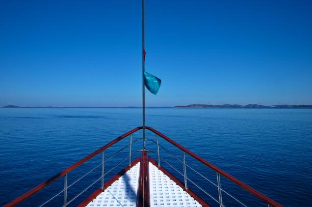 istock Railing on cruise sailing boat 1518326994