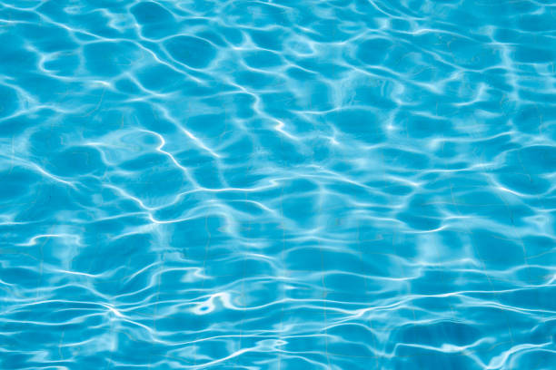 istock Water background, ripple and flow with waves. Summer blue swiming pool 1518354374