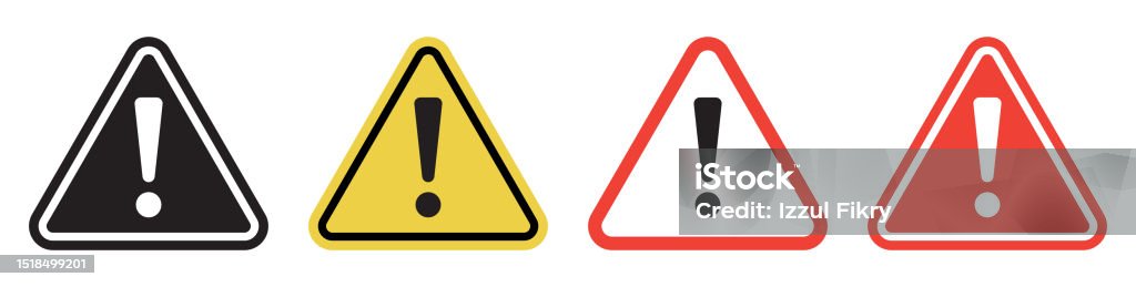 Triangular Caution Caution Warning Triangle Sign Isolated Stock Illustration - Download ...