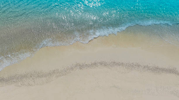 istock Summer tropical with Waves on the beach as a background 1518507119