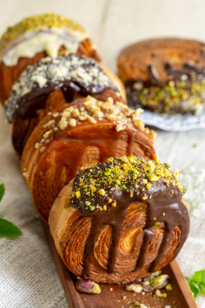 istock Round Croissant, Trendy Pastry 1518526088
