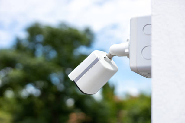 istock CCTV camera installed on home wall. Home security system concept for protect your property with CCTV. 1518582609
