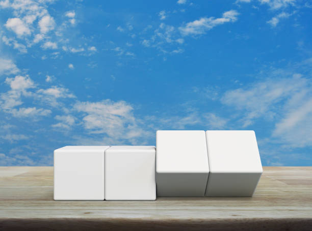 istock Flipping of four white block cubes 1518601479