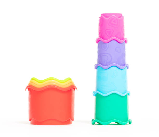 istock Colorful toy for children - stack cups, isolated on white 1518611340