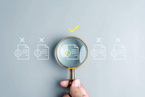 istock Selective new career recruitment sites. recruiting with online technology. unemployment finding job search for resume register job interview, find your career 1518668157