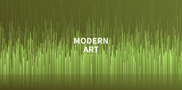 Modern and trendy background. Abstract design with lots of vertical lines and beautiful color gradient, looking like skyline skyscrapers. This illustration can be used for your design, with space for your text (colors used: Green, Brown). Vector Illustration (EPS file, well layered and grouped), wide format (2:1). Easy to edit, manipulate, resize or colorize. Vector and Jpeg file of different sizes.