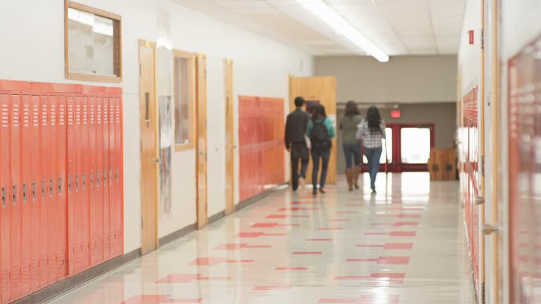 Students rush to class